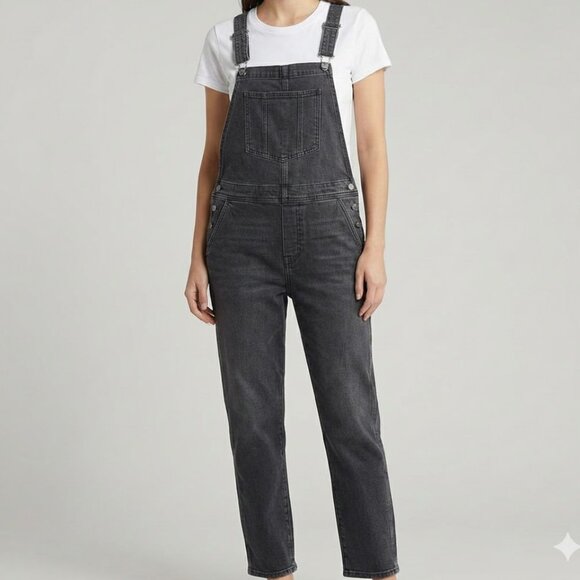 OLD NAVY Denim O.G. Jean Overalls Workwear Black-Wash Size 16 - Picture 1 of 11